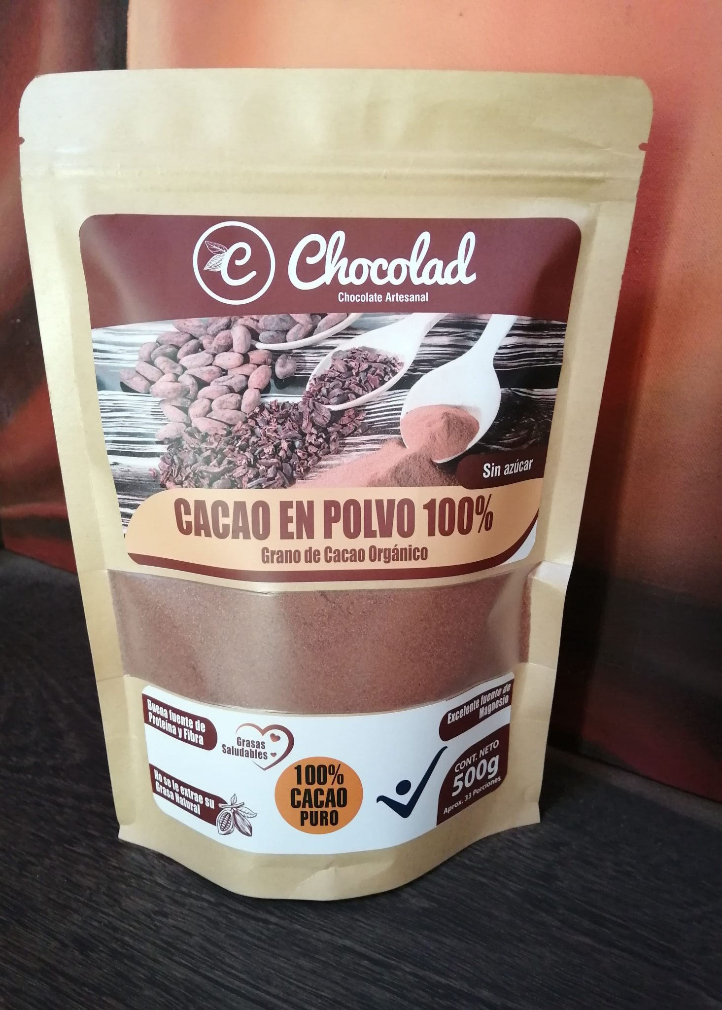 Cacao en polvo 100 sin azúcar Chocolad